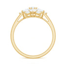 Womens Moissanite Flower Engagement Ring with Certificate D-VS1 - Rosec Jewels