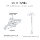 Certified Moissanite Floral Engagement Ring For Her D-VS1 - Rosec Jewels