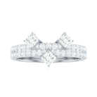 1.50 CT Designer Zircon Band Ring in Prong Setting AAAA - Rosec Jewels