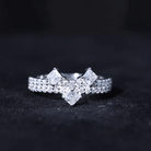 Rosec Jewels-Princess and Round Cut Moissanite Designer Wedding Band