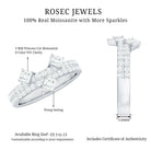 Rosec Jewels-Princess and Round Cut Moissanite Designer Wedding Band