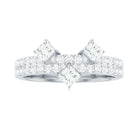 Rosec Jewels-Princess and Round Cut Moissanite Designer Wedding Band