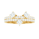 Rosec Jewels-Princess and Round Cut Moissanite Designer Wedding Band