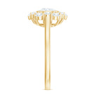 1.50 CT Bezel Set Zircon Statement Halo Engagement Ring AAAA - Rosec Jewels
