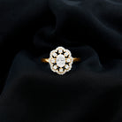 Rosec Jewels-Oval Shaped Moissanite Flower Engagement Ring