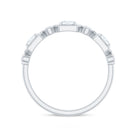 Rosec Jewels-Oval and Round Certified Moissanite Half Eternity Ring