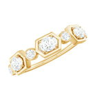 Rosec Jewels-Oval and Round Certified Moissanite Half Eternity Ring