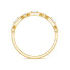 Rosec Jewels-Oval and Round Certified Moissanite Half Eternity Ring