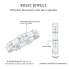 Rosec Jewels-Moissanite Round and Baguette Wedding Band