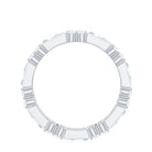 Rosec Jewels-Moissanite Round and Baguette Wedding Band