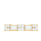 Rosec Jewels-Moissanite Round and Baguette Wedding Band