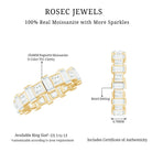 Princess Cut Moissanite Full Eternity Band for Women D-VS1 - Rosec Jewels