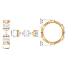 7 CT Designer Zircon Eternity Ring in Prong Setting AAAA - Rosec Jewels