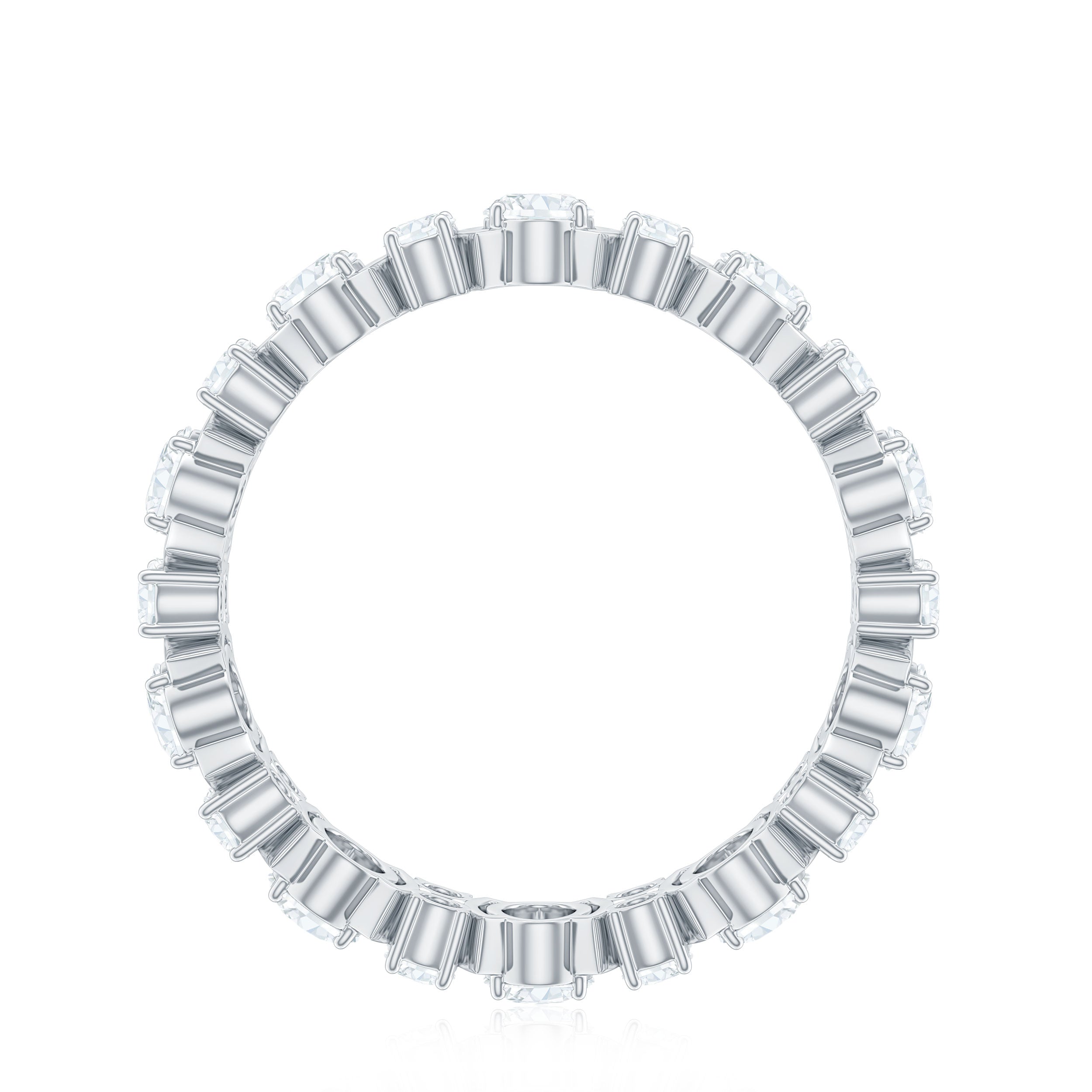 Rosec Jewels-Oval Cut Moissanite Full Eternity Wedding Band