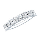 Certified Moissanite Half Eternity Wedding Band for Women D-VS1 - Rosec Jewels