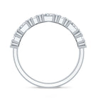 Certified Moissanite Half Eternity Wedding Band for Women D-VS1 - Rosec Jewels