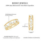 Certified Moissanite Zig Zag Eternity Band for Women D-VS1 - Rosec Jewels