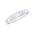 Rosec Jewels-Moissanite Half Eternity Stackable Band Ring