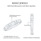 Rosec Jewels-Moissanite Half Eternity Stackable Band Ring