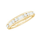 Rosec Jewels-Moissanite Half Eternity Stackable Band Ring