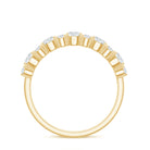Moissanite Half Eternity Wedding Band with Certificate D-VS1 - Rosec Jewels