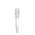 Alternate Bezel Set Moissanite Half Eternity Band Ring D-VS1 - Rosec Jewels
