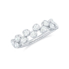 Rosec Jewels-Bezel Set Moissanite Half Eternity Ring for Women