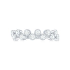 Rosec Jewels-Bezel Set Moissanite Half Eternity Ring for Women