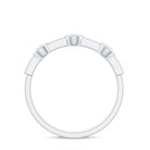 Certified Moissanite Semi Eternity Wedding Band Ring D-VS1 - Rosec Jewels