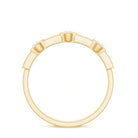 Certified Moissanite Semi Eternity Wedding Band Ring D-VS1 - Rosec Jewels
