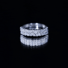 Rosec Jewels-Double Row Moissanite Eternity Wedding Band