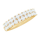 Rosec Jewels-Double Row Moissanite Eternity Wedding Band