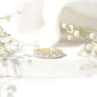Rosec Jewels-Double Row Moissanite Eternity Wedding Band