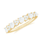 Heart Shaped Moissanite Half Eternity Band Ring D-VS1 - Rosec Jewels