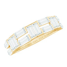 Bar Set Moissanite Baguette Wedding Band Ring D-VS1 - Rosec Jewels