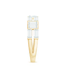Bar Set Moissanite Baguette Wedding Band Ring D-VS1 - Rosec Jewels