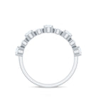 Certified Round Cut Moissanite Half Eternity Band Ring D-VS1 - Rosec Jewels