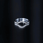 Rosec Jewels-Real Diamond Curved Enhancer for Engagement Ring
