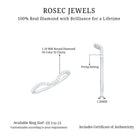 Rosec Jewels-Real Diamond Curved Enhancer for Engagement Ring