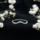 Rosec Jewels-Real Diamond Curved Enhancer for Engagement Ring