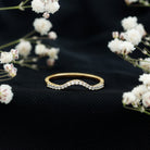 Rosec Jewels-Real Diamond Curved Enhancer for Engagement Ring