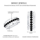 Certified Lab Created Black Diamond Wedding Band for Men AAAA ( Synthetic ) - Rosec Jewels