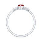 Rosec Jewels-Marquise Cut Lab Created Ruby Designer Engagement Ring