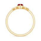 Rosec Jewels-Marquise Cut Lab Created Ruby Designer Engagement Ring