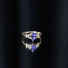Rosec Jewels-Natural Marquise Tanzanite Diamond Promise Ring for Engagement