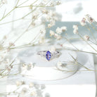 Rosec Jewels-Natural Marquise Tanzanite Diamond Promise Ring for Engagement