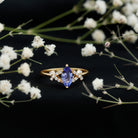 Rosec Jewels-Natural Marquise Tanzanite Diamond Promise Ring for Engagement