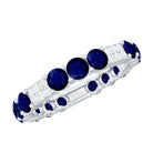Rosec Jewels-Natural Blue Sapphire and Diamond Eternity Wedding Band