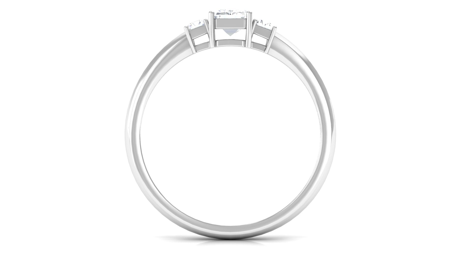 Tiffany Trump Inspired Cubic Zirconia Engagement Ring Zircon - ( AAAA ) - Quality - Rosec Jewels