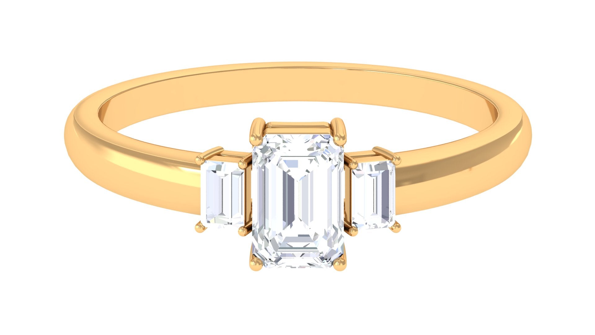 Tiffany Trump Inspired Cubic Zirconia Engagement Ring Zircon - ( AAAA ) - Quality - Rosec Jewels